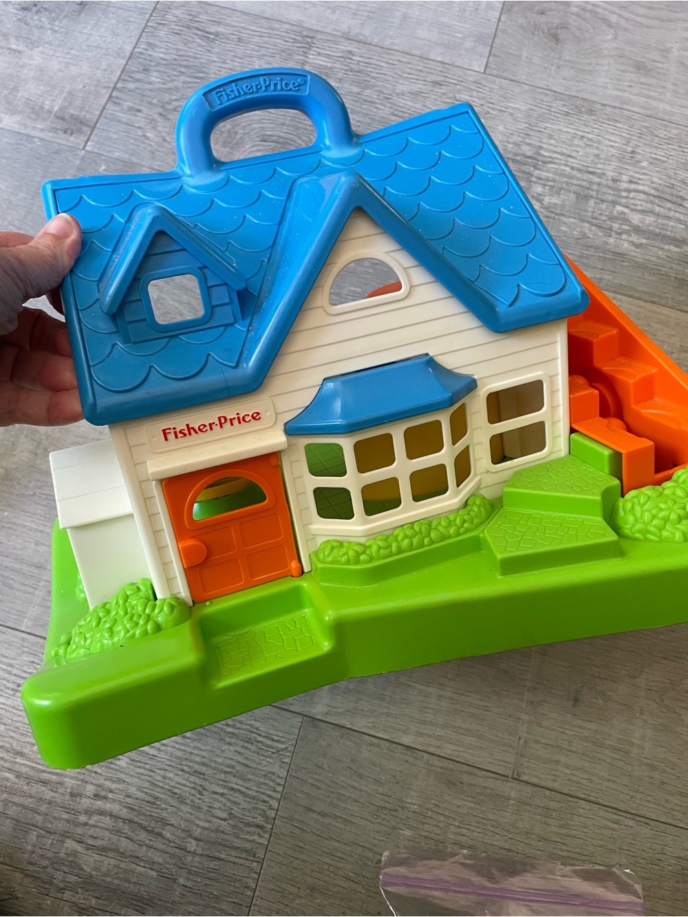 Vintage 1990 Little People House with 5 people